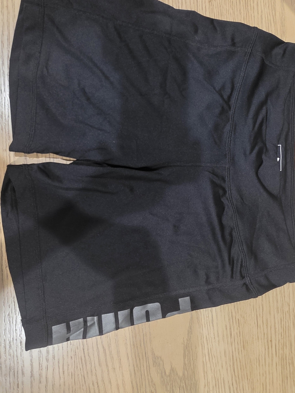 Puma Black Shorts with Silver Side Logo - Picture 2 of 2